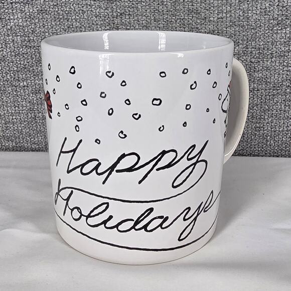 PEANUTS 2024 ZRIKE HAPPY HOLIDAYS CHRISTMAS MUG SNOOPY WOODSTOCK 20 OZ - Picture 3 of 10